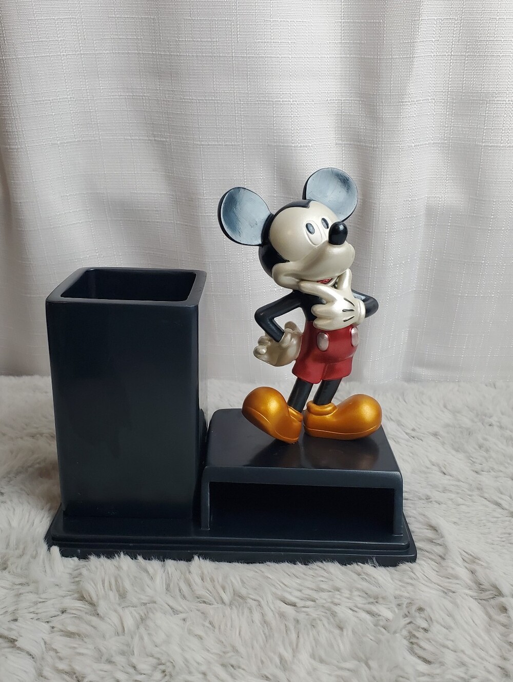 Mickey Mouse Pencil Pen Holder Office Desk Decor Vintage Disney